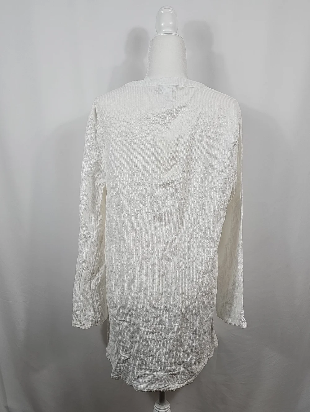NWT Andie White Textured Cotton Swim Cover Up Tunic Dress M Resort Beach Neutral